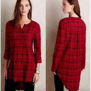 Anthropologie Holding Horses Halfpenny Plaid Tunic